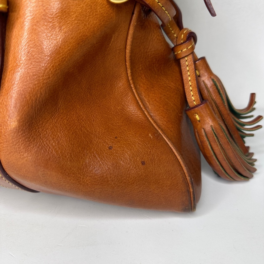 Dooney & Bourke Brown Leather Satchel - Picture 10 of 16